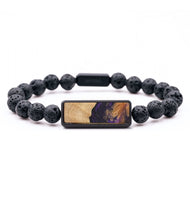 Lava Bead Wood Bracelet - Waylon (Purple, 727375)