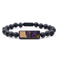 Lava Bead Wood Bracelet - Kaylani (Purple, 727377)