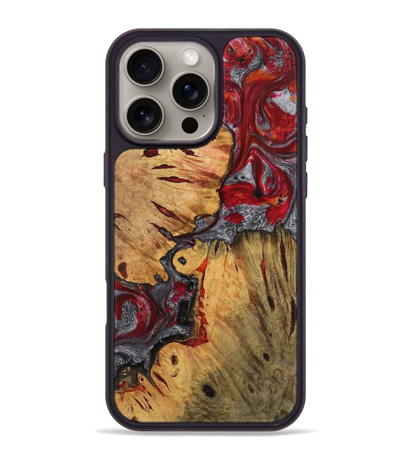 iPhone 16 Pro Max Wood Phone Case - Ruthe (Red, 727387)