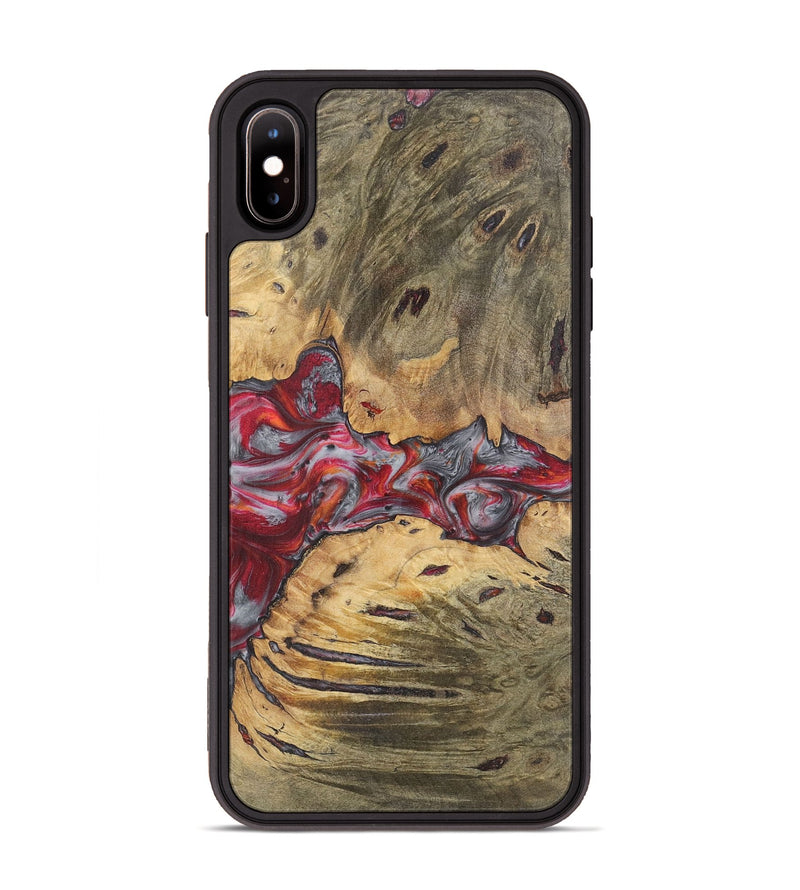 iPhone Xs Max Wood Phone Case - Gokul (Red, 727393)