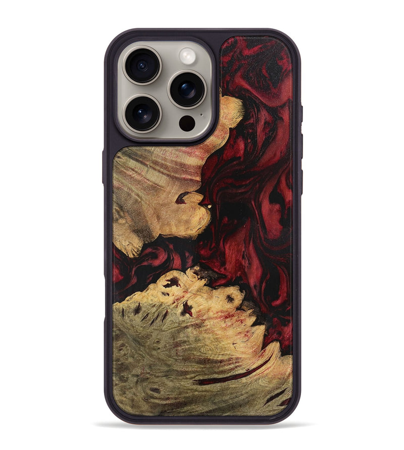 iPhone 16 Pro Max Wood Phone Case - Ulysses (Red, 727396)