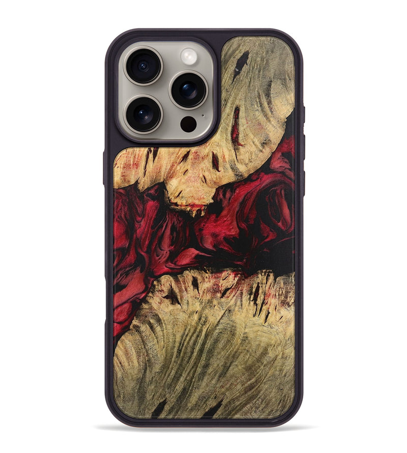 iPhone 16 Pro Max Wood Phone Case - Silvana (Red, 727403)