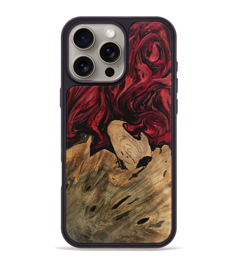 iPhone 16 Pro Max Wood Phone Case - Blinni (Red, 727408)