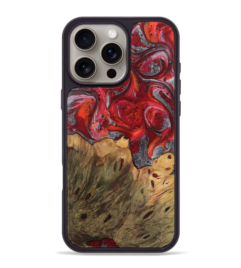 iPhone 16 Pro Max Wood Phone Case - Nalani (Red, 727413)