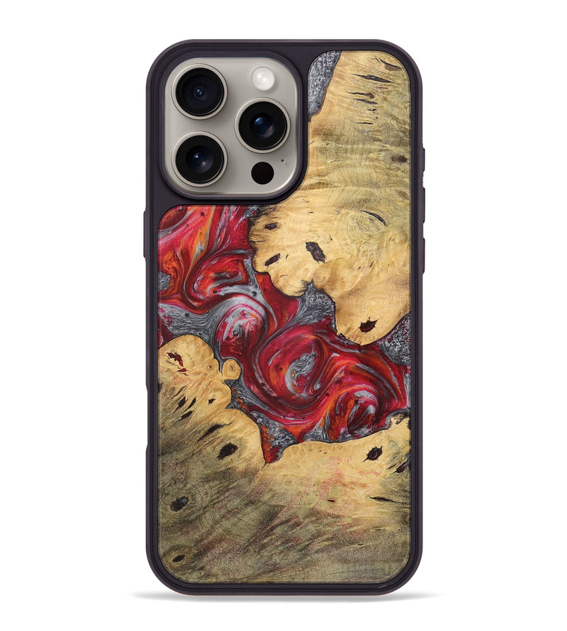 iPhone 16 Pro Max Wood Phone Case - Kapsch (Red, 727415)