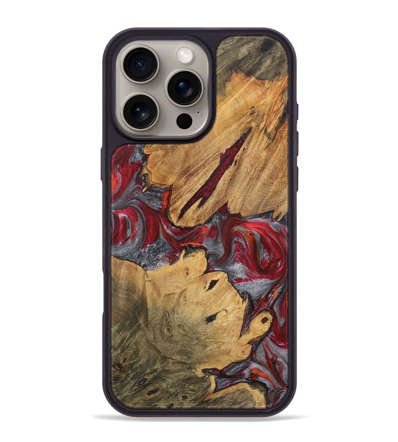 iPhone 16 Pro Max Wood Phone Case - Elois (Red, 727416)