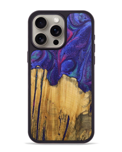 iPhone 15 Pro Max Wood Phone Case - Milburn (Purple, 727430)