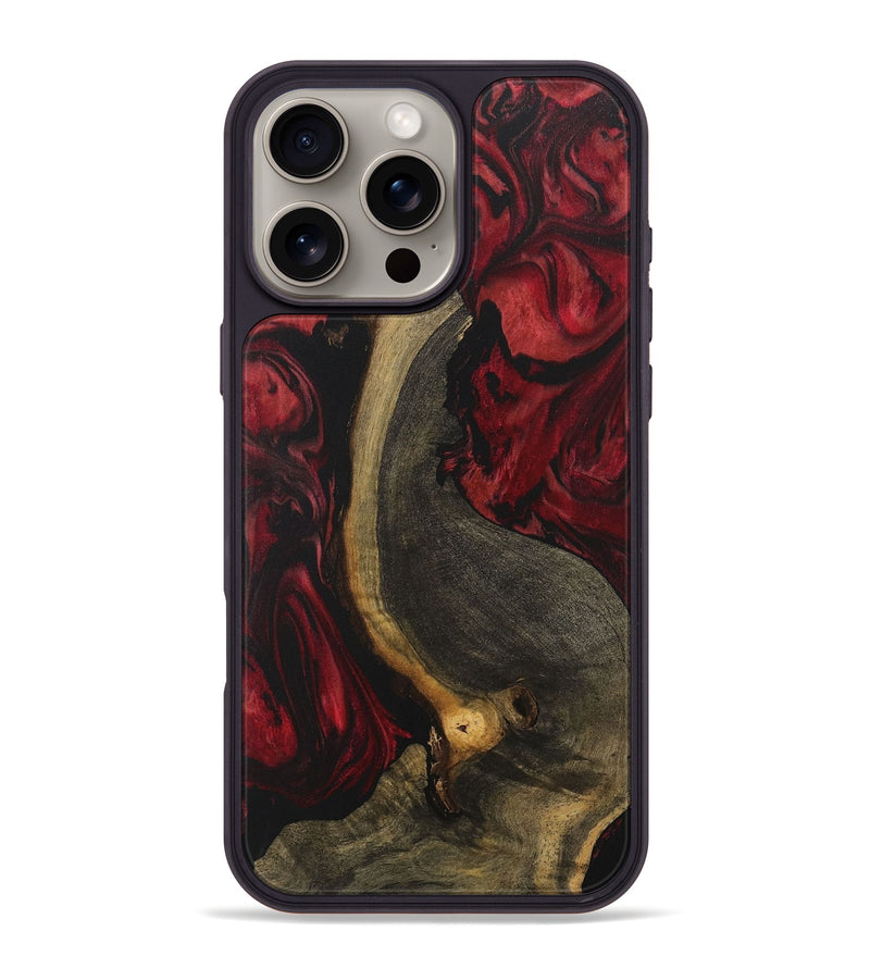 iPhone 16 Pro Max Wood Phone Case - Denver (Red, 727432)