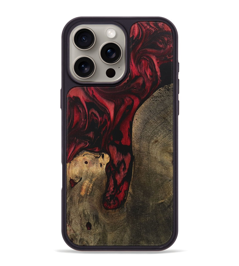 iPhone 16 Pro Max Wood Phone Case - Conny (Red, 727433)