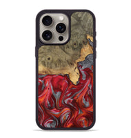 iPhone 15 Pro Max Wood Phone Case - Shaine (Red, 727437)