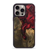 iPhone 15 Pro Max Wood Phone Case - Mathews (Red, 727439)