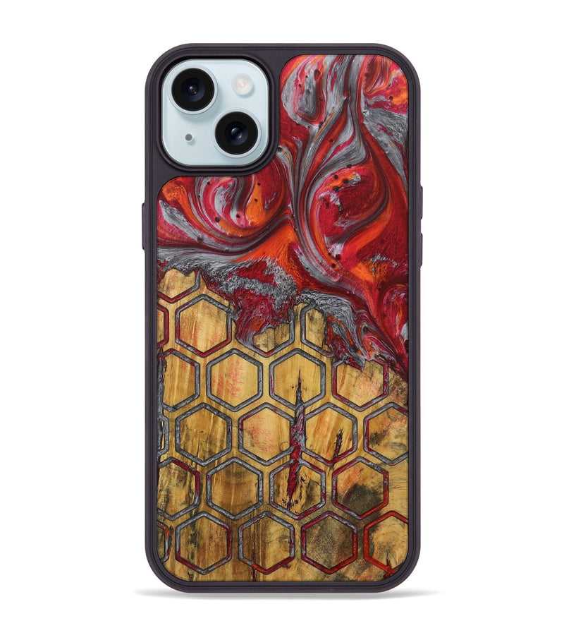 iPhone 15 Plus Wood Phone Case - Mendel (Pattern, 727442)