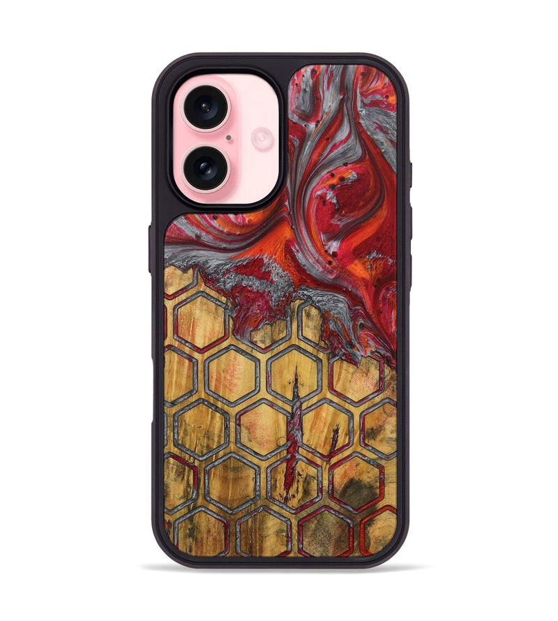 iPhone 16 Wood Phone Case - Mendel (Pattern, 727442)