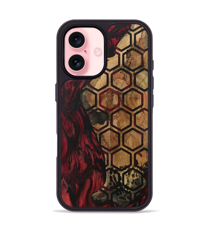 iPhone 16 Wood Phone Case - Alvah (Pattern, 727445)