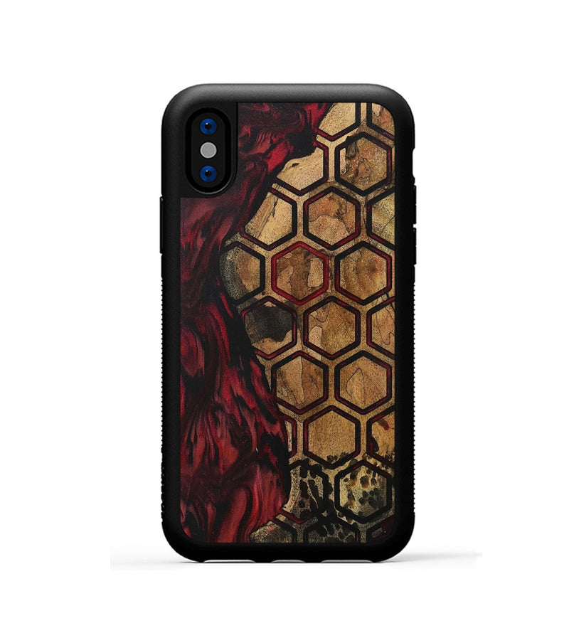 iPhone Xs Wood Phone Case - Alvah (Pattern, 727445)