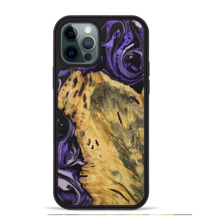 iPhone 12 Pro Max Wood Phone Case - Phyliss (Purple, 727469)