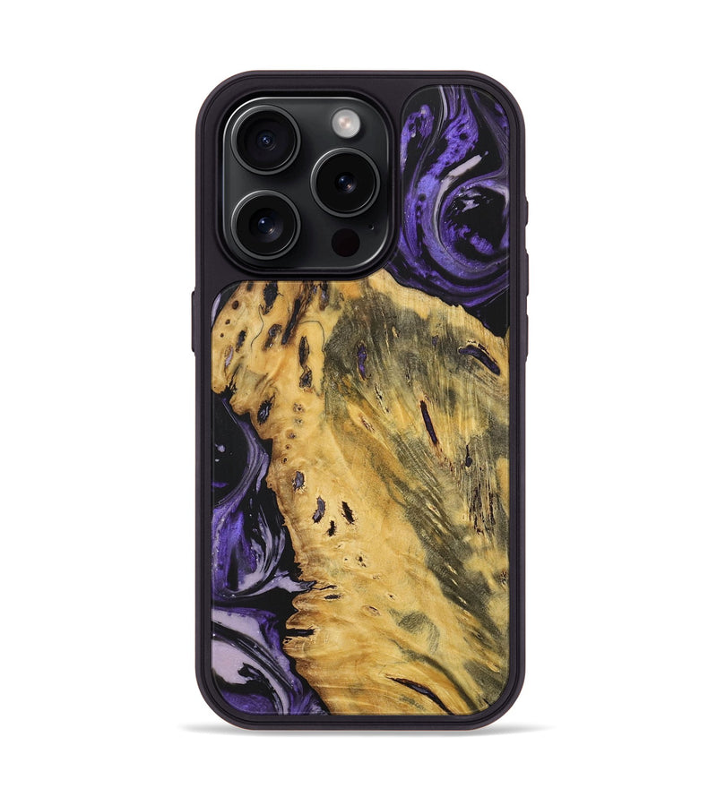 iPhone 15 Pro Wood Phone Case - Phyliss (Purple, 727469)