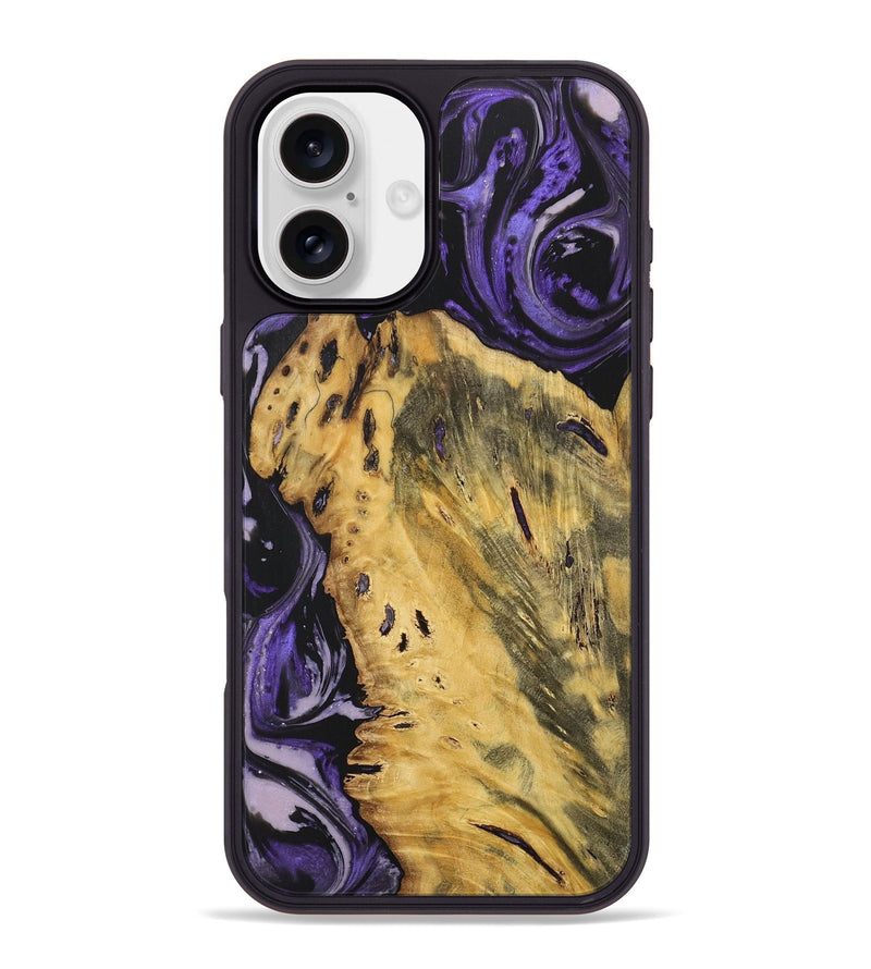 iPhone 16 Plus Wood Phone Case - Phyliss (Purple, 727469)