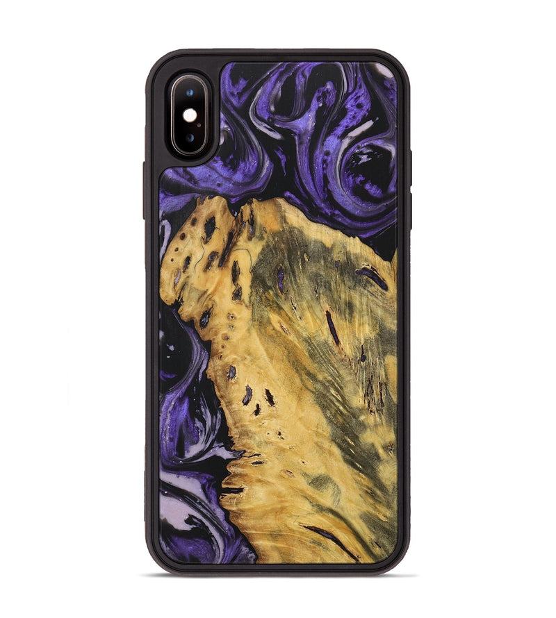 iPhone Xs Max Wood Phone Case - Phyliss (Purple, 727469)