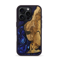 iPhone 16 Pro Wood Phone Case - Nash (Blue, 727481)