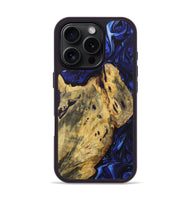 iPhone 16 Pro Wood Phone Case - Ulla (Blue, 727482)