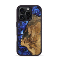 iPhone 16 Pro Wood Phone Case - Vax (Blue, 727485)