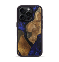 iPhone 16 Pro Wood Phone Case - Leonanie (Blue, 727494)