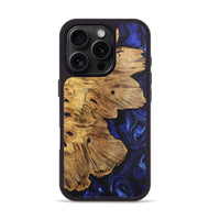 iPhone 16 Pro Wood Phone Case - Maurizia (Blue, 727495)