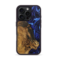 iPhone 16 Pro Wood Phone Case - Georganna (Blue, 727496)