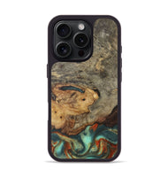 iPhone 16 Pro Wood Phone Case - Caty (Green, 727505)