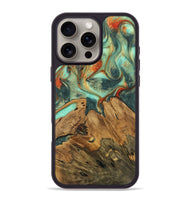 iPhone 16 Pro Max Wood Phone Case - Marylouise (Green, 727509)