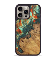 iPhone 15 Pro Max Wood Phone Case - Serge (Green, 727516)