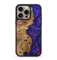 iPhone 15 Pro Max Wood Phone Case - Geo (Purple, 727520)