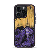 iPhone 16 Pro Wood Phone Case - Dequan (Purple, 727526)