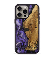 iPhone 15 Pro Max Wood Phone Case - Birdella (Purple, 727529)