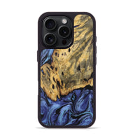 iPhone 16 Pro Wood Phone Case - Geralene (Blue, 727543)