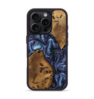 iPhone 16 Pro Wood Phone Case - Rozelle (Blue, 727544)