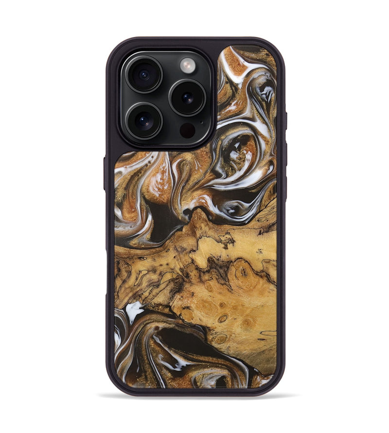 iPhone 16 Pro Wood Phone Case - Doe (Black & White, 727548)