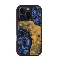 iPhone 16 Pro Wood Phone Case - Shahrokh (Blue, 727549)