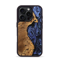 iPhone 16 Pro Wood Phone Case - Giselle (Blue, 727551)