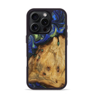 iPhone 16 Pro Wood Phone Case - Shirline (Blue, 727568)