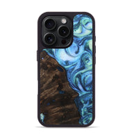 iPhone 16 Pro Wood Phone Case - Alan (Blue, 727569)