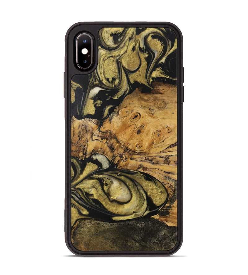 iPhone Xs Max Wood Phone Case - Farag (Black & White, 727588)