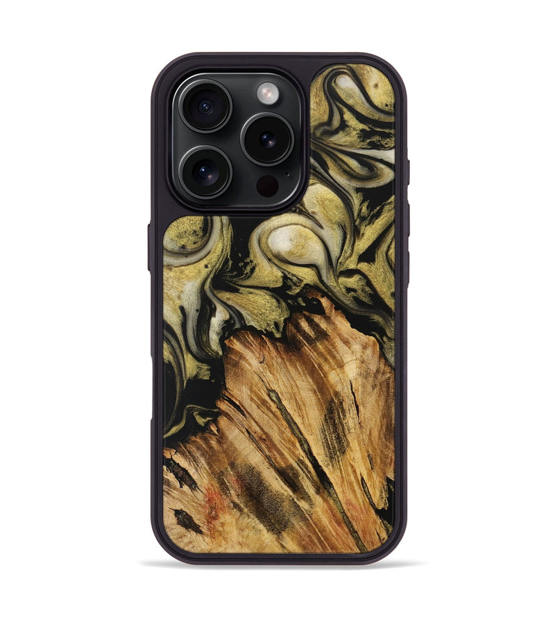 iPhone 16 Pro Wood Phone Case - Joachim (Black & White, 727589)