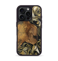 iPhone 16 Pro Wood Phone Case - Dzung (Black & White, 727592)