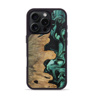 iPhone 16 Pro Wood Phone Case - Gurvinder (Green, 727598)