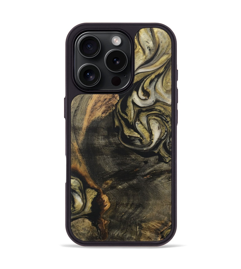 iPhone 16 Pro Wood Phone Case - Shakoor (Black & White, 727601)