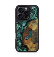 iPhone 16 Pro Wood Phone Case - Carolien (Green, 727604)