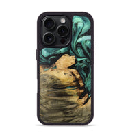 iPhone 16 Pro Wood Phone Case - Eligah (Green, 727616)