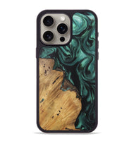 iPhone 15 Pro Max Wood Phone Case - Bell (Green, 727620)